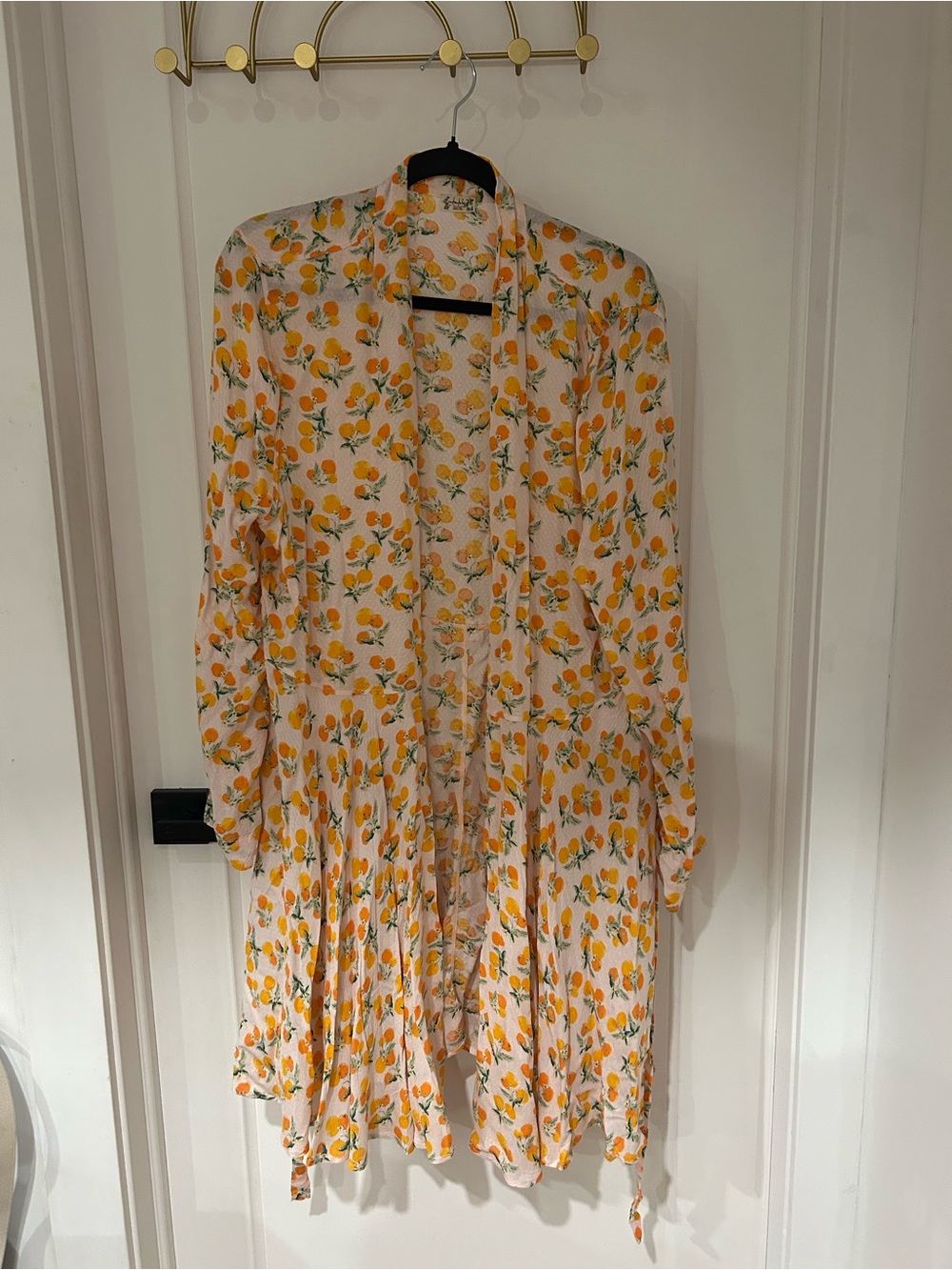 NWT Free People Intimately " Worth It" GrapeFruit Print Robe, Size XL - Picture 4 of 5